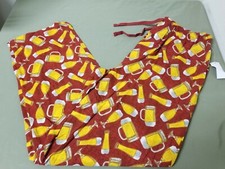 New Mens Joe Boxer Beer Print Drawstring Lounge Sleep Pants.