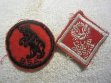 2 lot,Cub Boy Scouts patch ,Lion or bobcat and bear VTG lot