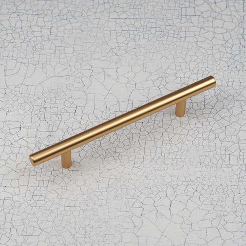 Gold T Bar Cupboard Handles Kitchen Cabinet Bedroom 128mm 160mm 320mm Door Pulls