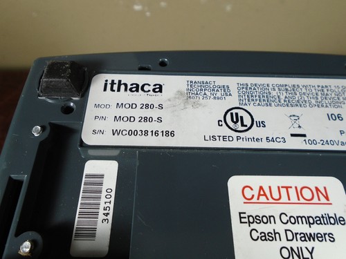 ITHACA iTHERM 280 THERMAL PRINTER MOD 280-S TRANSACT cosmetic flaws TESTED WORKS - Picture 13 of 14