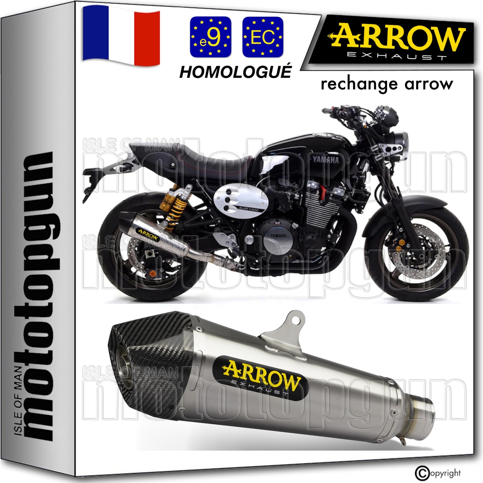 Pot Arrow X-Kone Nichrom Yamaha XJR 1300 pour vos sorties du weekend