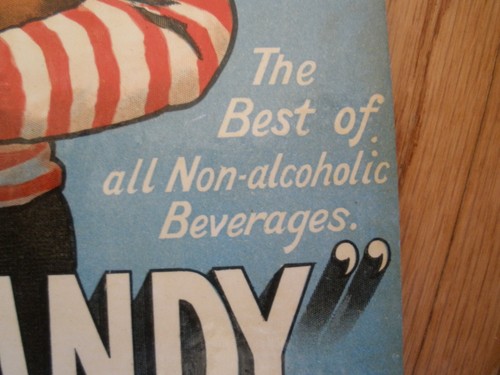 Rare 1910 LITHOGRAPH "DANDY SHANDY" SARSAPARILLA ADVERTISING SIGN - Picture 4 of 8