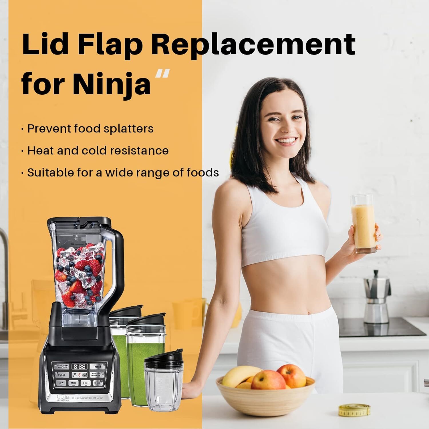 Blender Lid Replacement for Ninja, Replacement Lid Blender Top Parts for Ninja B