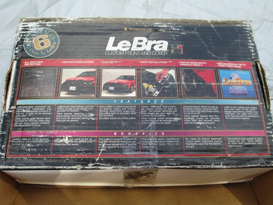 NOS LeBra USA 88-91 Oldsmobile Cutlass Supreme Bra Front End Cover Hood Car Mask Foto 4 de 4