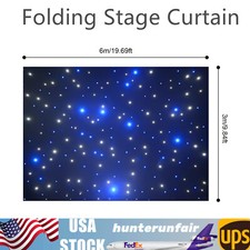 LED Star Stage Backdrop Star Curtain DMX512 Background Starry Sky W/ Controller
