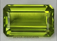 PERIDOT 5 x 3 MM EMERALD CUT 2 PIECE SET ALL NATURAL