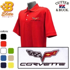 BRICKEL'S C6 CORVETTE EMBLEM EMBROIDERED MEN'S POLO SHIRT BDC6EP8020