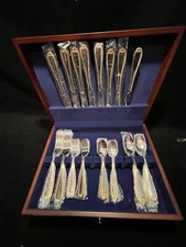 40 Pieces Stainless Flatware, Gold Bead Trim, 8 Place Settings