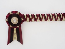 Burgundy and gold - Supreme Cornerstone browband - velvet show browband - �27.99