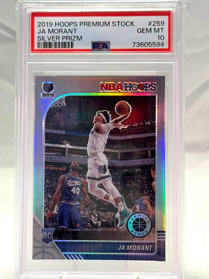 2019 Hoops Premium Stock Ja Morant SILVER PRIZM ROOKIE CARD RC