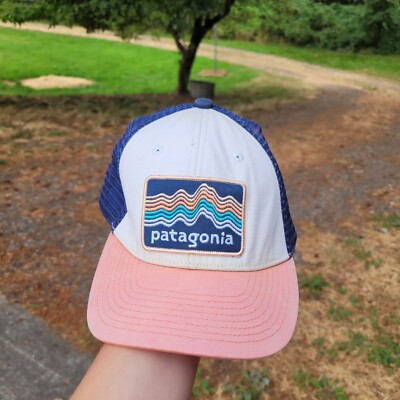 Patagonia Trucker Hat Adult One Size Blue Mesh Snapback Cap  display picture 3