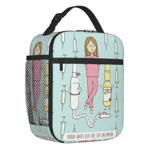 Enfermera En Apuros Doctor Enfermera Bolsa de Almuerzo Refrigerador Térmico Bento Box Playa Camping - Imagen 24 de 38