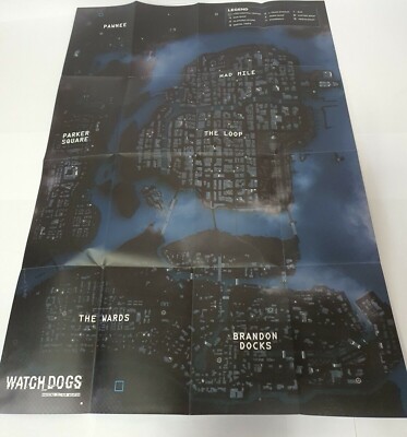 Watch Dogs Chicago Map exclusive to Watchdogs Dedsec Collectors Edition New