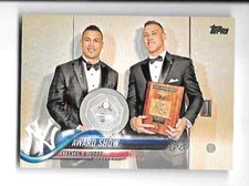 AARON JUDGE / MIKE STANTON 2018 TOPPS AWARD SHOW #389 NEW YORK YANKEES 