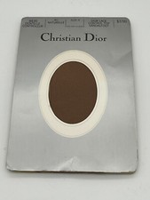 Vintage Christian Dior Lace Control Top Sandalfoot Pantyhose Size 4 Au Naturelle