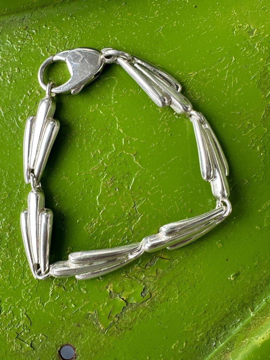 Bracelet Art Déco En Argent Sterling Vintage – Suède 1867 – Style Chaîne