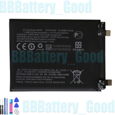 Batterie BM58 Pour Xiaomi 11T / 11T Pro - 2500 MAh, Avec Outils De Remplacement