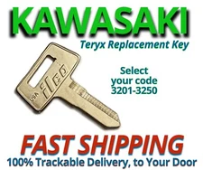 Kawasaki Teryx Keys UTV Replacement Key Cut to Code 3201-3250