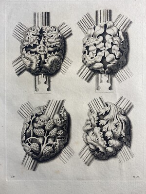 Antique print engraving architecture Gothic Ornaments J Halfpenny 1795  