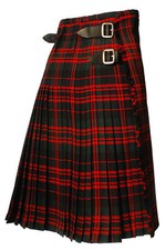 Men's 8 Yard Deluxe Scottish Tartan Wedding Kilt MacDonald's and Black Watch