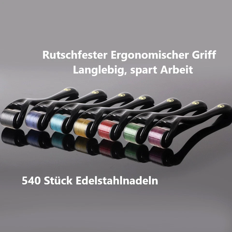 Derma Roller 540 Nadeln 0,3-1,5 mm Anti Aging Hautpflege Hautverjüngung - Bild 2 von 4