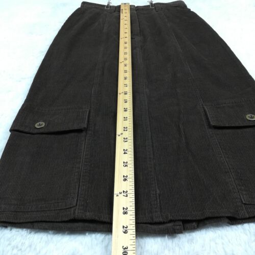Bagatelle Womens Skirt Corduroy Midi Brown Cargo Pockets A Line 4 - Picture 4 of 8