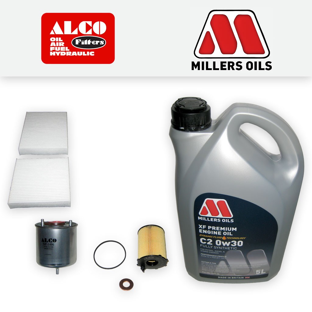 SERVICE KIT for CITROEN DS3 1.4 1.6 HDI OIL FUEL CABIN FILTERS +0w30 OIL (09-15)