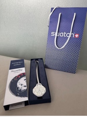 Audemars Piguet x Swatch Royal Pop Huit Blanc White Pocket Watch Pic  