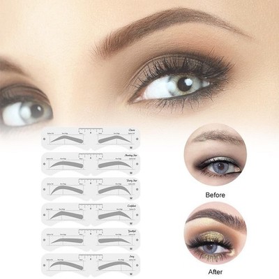 Make-up Augenbrauen-Mold-Set PEVA Augenbrauen-Shaper Mit Elastikband Wiederverwe