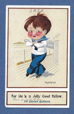 Donald McGill Comic Postkarte 1. Weltkrieg bestanden Feldzensur 1917 - "Jolly Good Fellow"