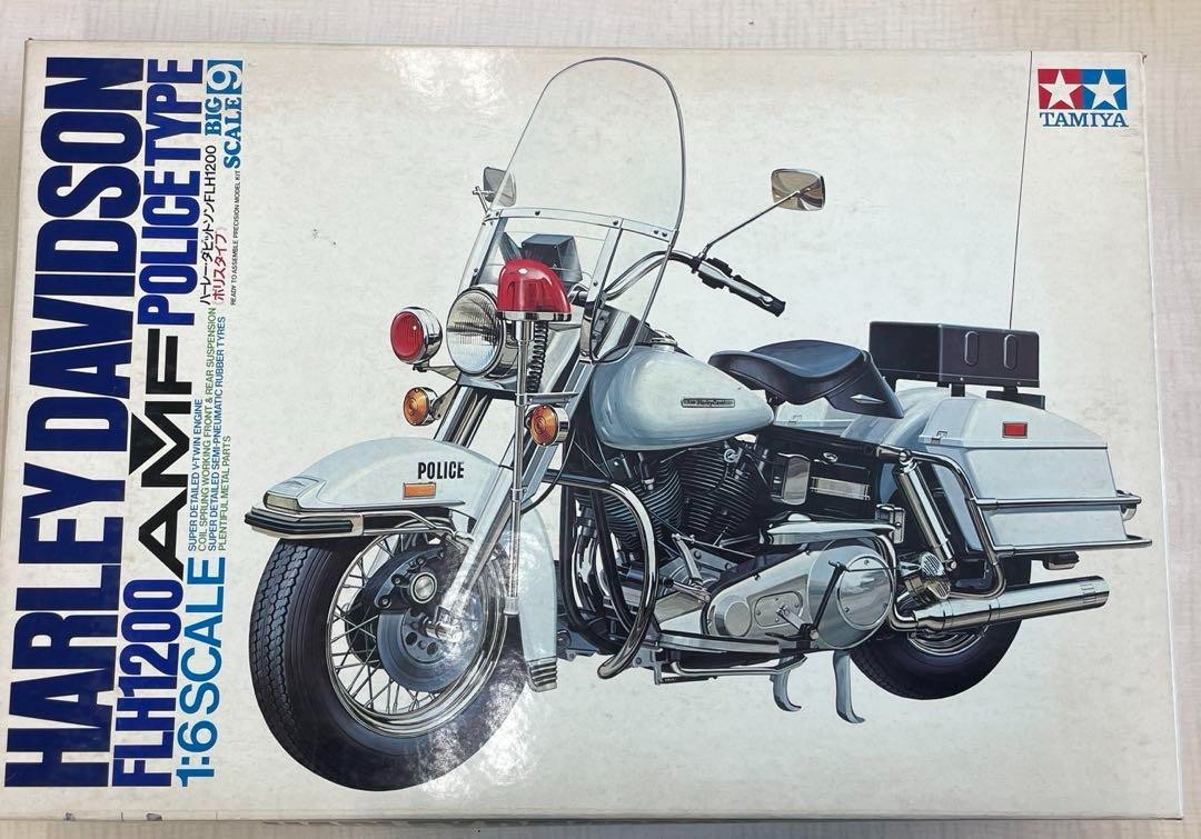 レアTAMIYA HARLEY-DAVIDSONFLH1200ハーレープラモデル Tamiya 1/6 Harley Davidson FLH1200 Vintage Model Kit Boxed