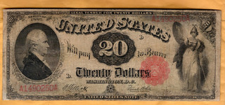 $20 Series 1880 HamiltonUnited States Note Friedberg 147 in circulated condition