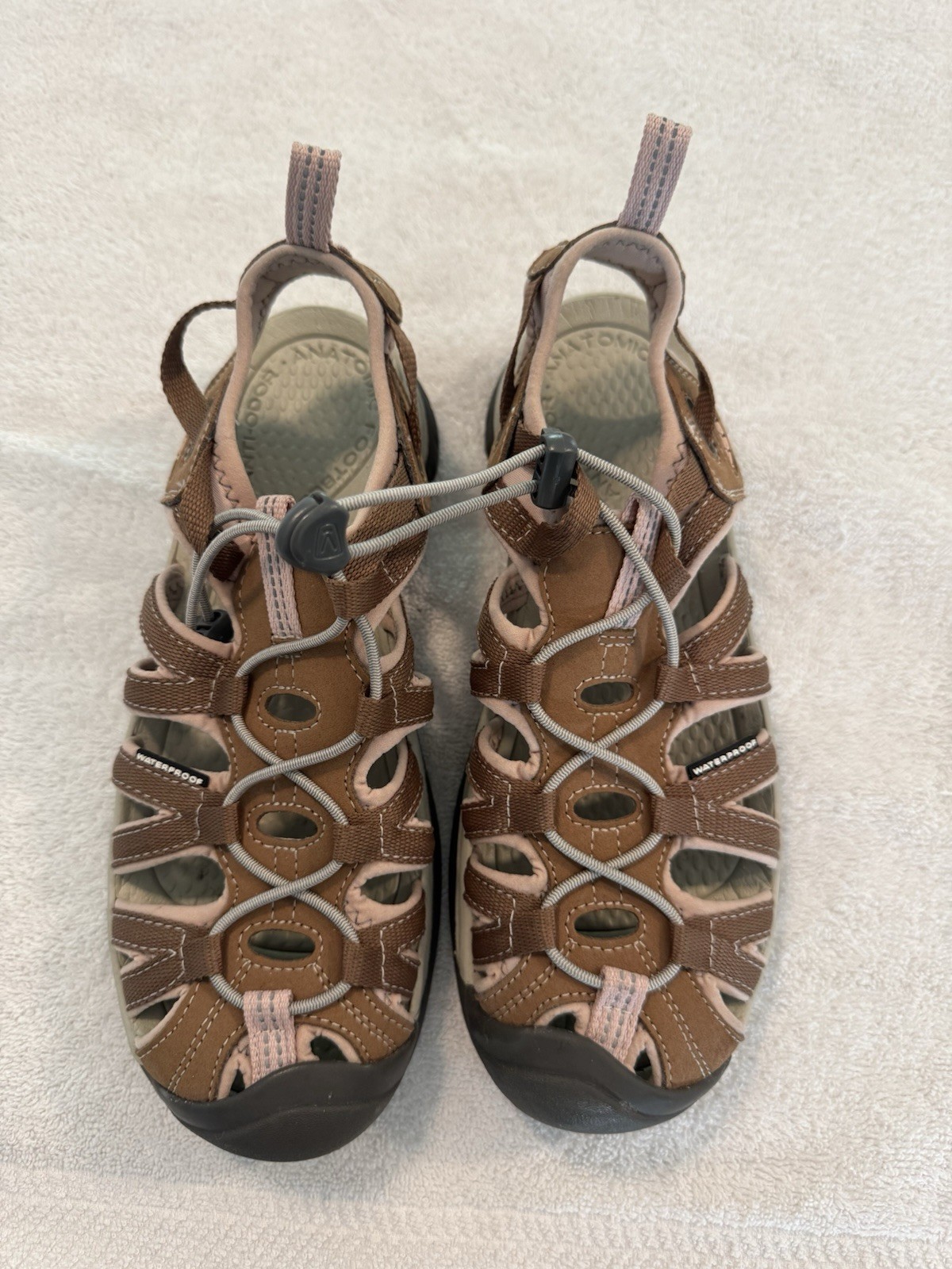 Sandali Keen Newport H2 donna taglia 8 pelle impermeabili escursionismo marrone usati in ottime condizioni Ik 38 5