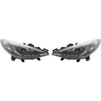 Designscheinwerfe.Set Passend FüR Peugeot 207 Baujahr 06-12 Klarglas/Schwarz