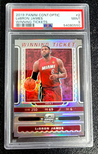 2019 PSA 9 MINT LEBRON JAMES OPTIC WINNING TICKETS PRIZM G6418