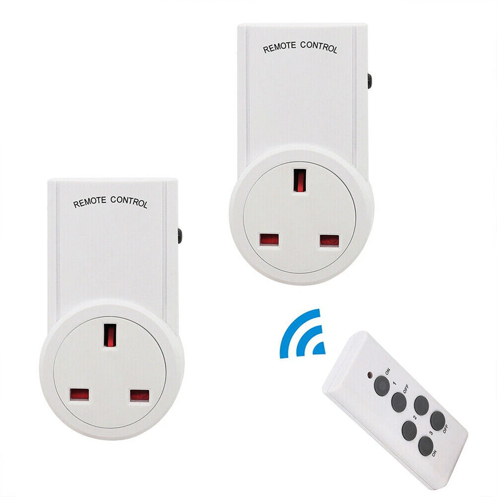 Power Socket Remote Control NEW Remote Control Sockets Wireless Switch Home Mains Power Outlet Pack ...
