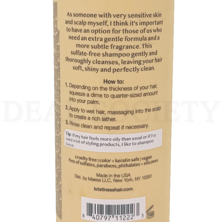 Kristin Ess Hair Extra Gentle Shampoo for Sensitive Skin 10oz Lot of 4