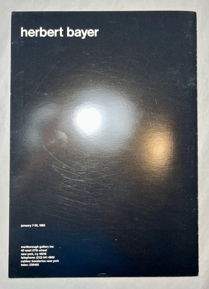 Herbert Bayer Art Exhibition Catalog 1982 Vintage Paintings Reference Research - Image 2 of 4