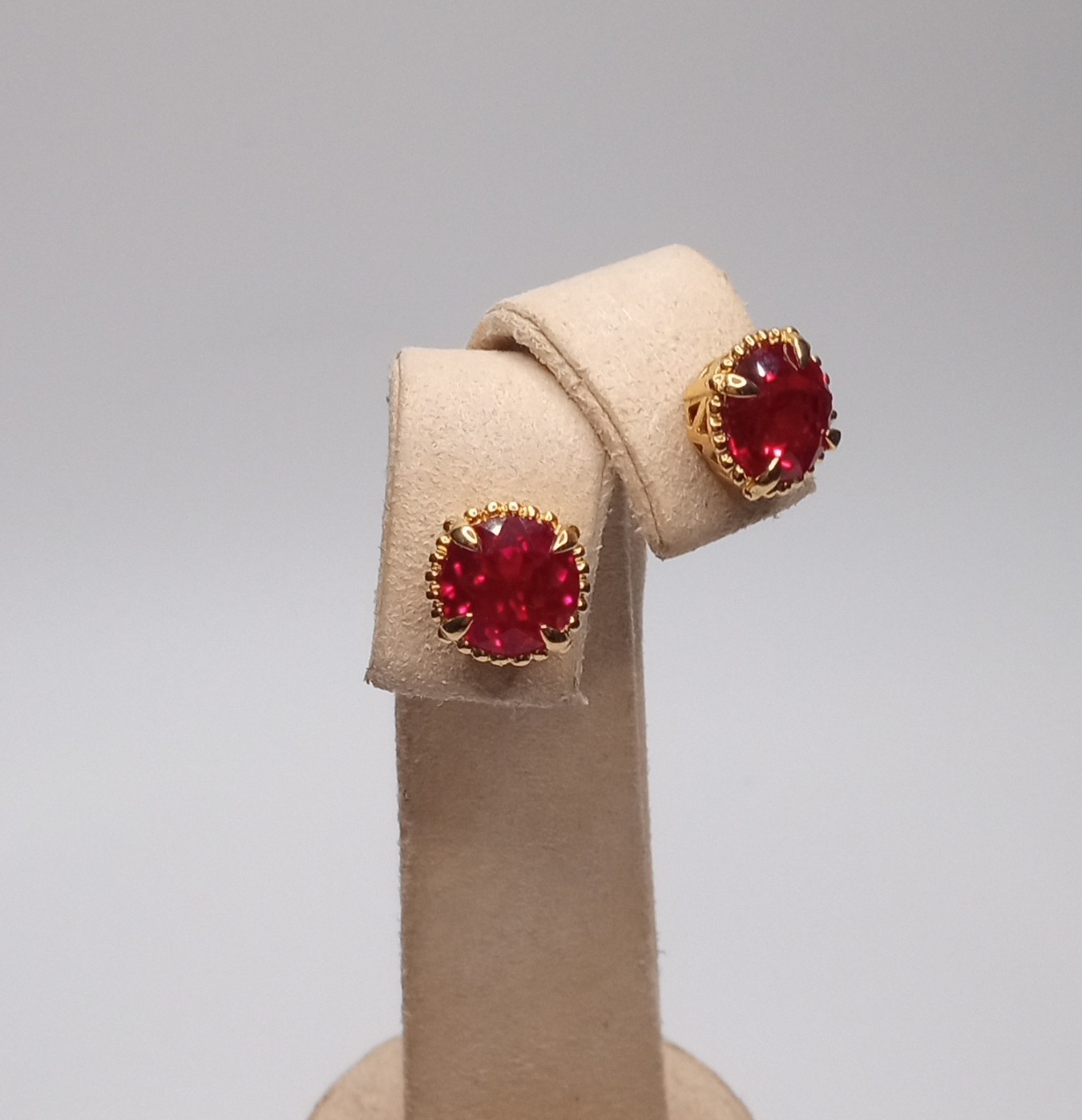 Ruby Stud Earrings 925 Sterling Silver Nicole Mil… - image 4