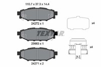 Textar Bremsbelagsatz, Scheibenbremse 2427201 Passend FüR Subaru Toyota