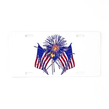 CafePress Celebrate America Fireworks License Plate (870075560)