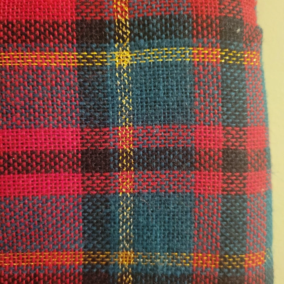 Tartan Plaid Tablecloth Christmas Charm Approx 80×60" Rectangular Red Green Gold - Image 4 of 4