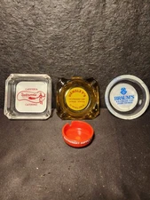 VINTAGE LOT OF 4 Resturant Ashtrays - Braum's/ Hensley's/ Underwood's/ KP Supply
