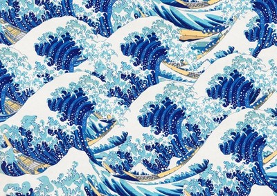 Die Wand ''Die Gro�e Welle'' Atemberaubende Ozeandekoration Japanischer