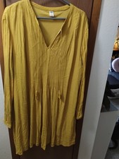 XL Old Navy Gold Mustard Blouse/Mini Swing Dress