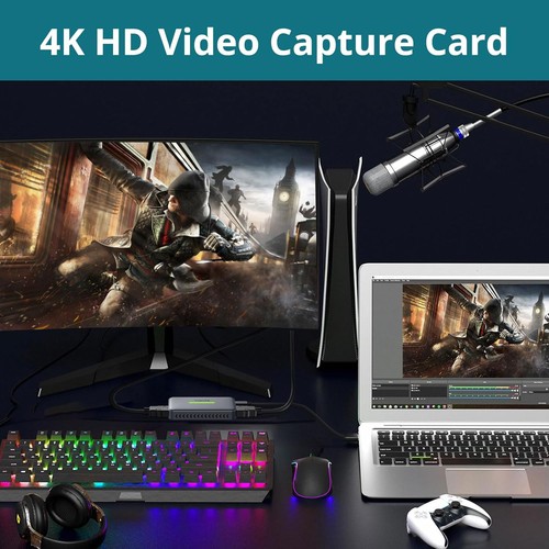 Video Capture Card 4K HDMI zu USB 3.0 Videoaufnahme Grabber für Streaming & - Bild 4 von 8