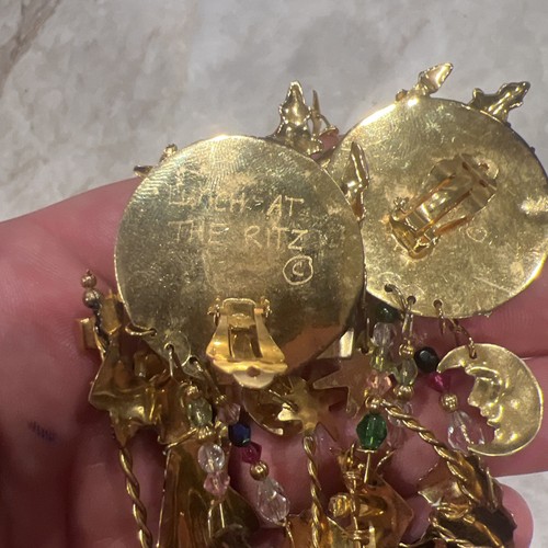 Lunch At The Ritz Enchanted Castle Clip On Earrings RARE - Picture 17 of 17