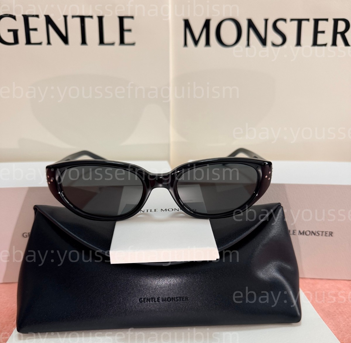 2026 GentleMonster Boni 01 Unisex Sunglasses Black Frame Black