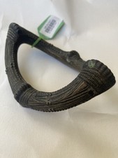 Antique Indian Odisha &lsquo;Adivasi&rsquo; Gond bronze ankle bracelet. Provenance.