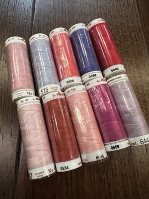 Lot A  - Mettler Quilting Thread 10 Spools- 100% Cotton, 164 Yards each VTG